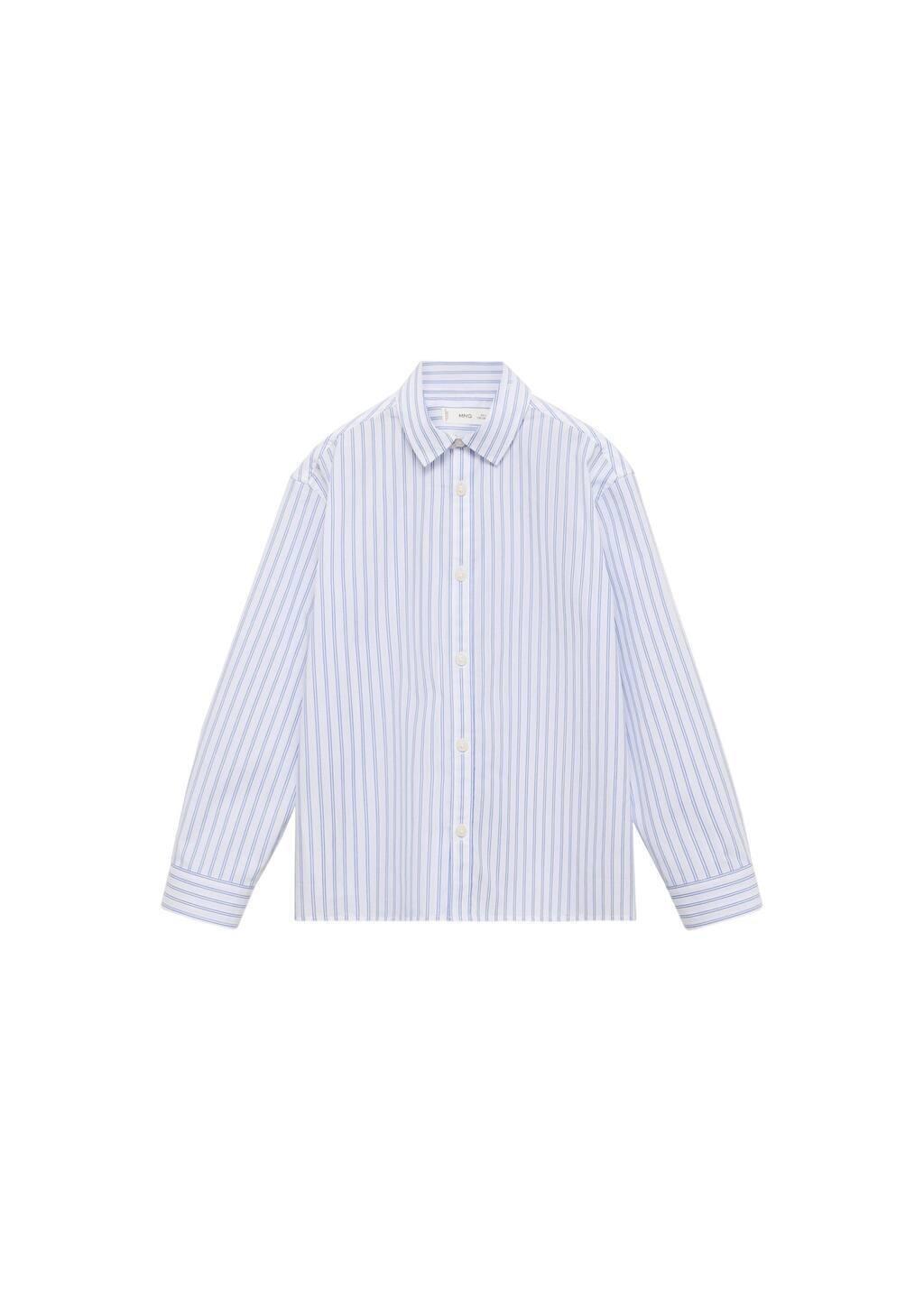 White Striped Cotton Shirt, Kids Boy, , medium