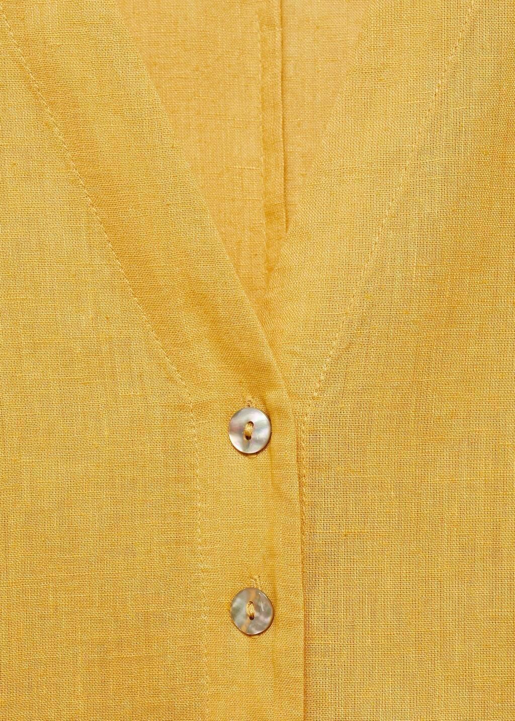 Yellow Plain Shirt Dress, , large image number 2