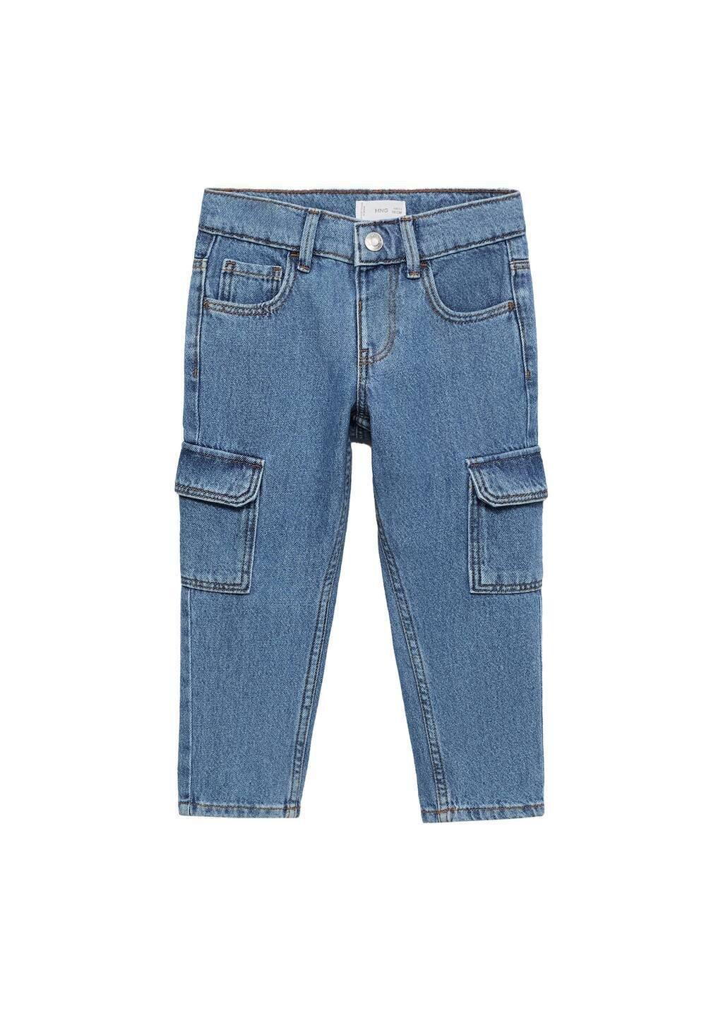 Blue Pocket Cargo Jeans, Baby Boy, , large image number 0
