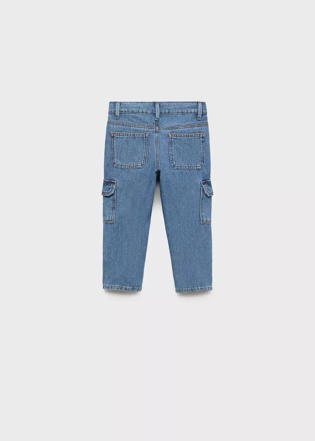 Blue Pocket Cargo Jeans, Baby Boy, , large image number 1