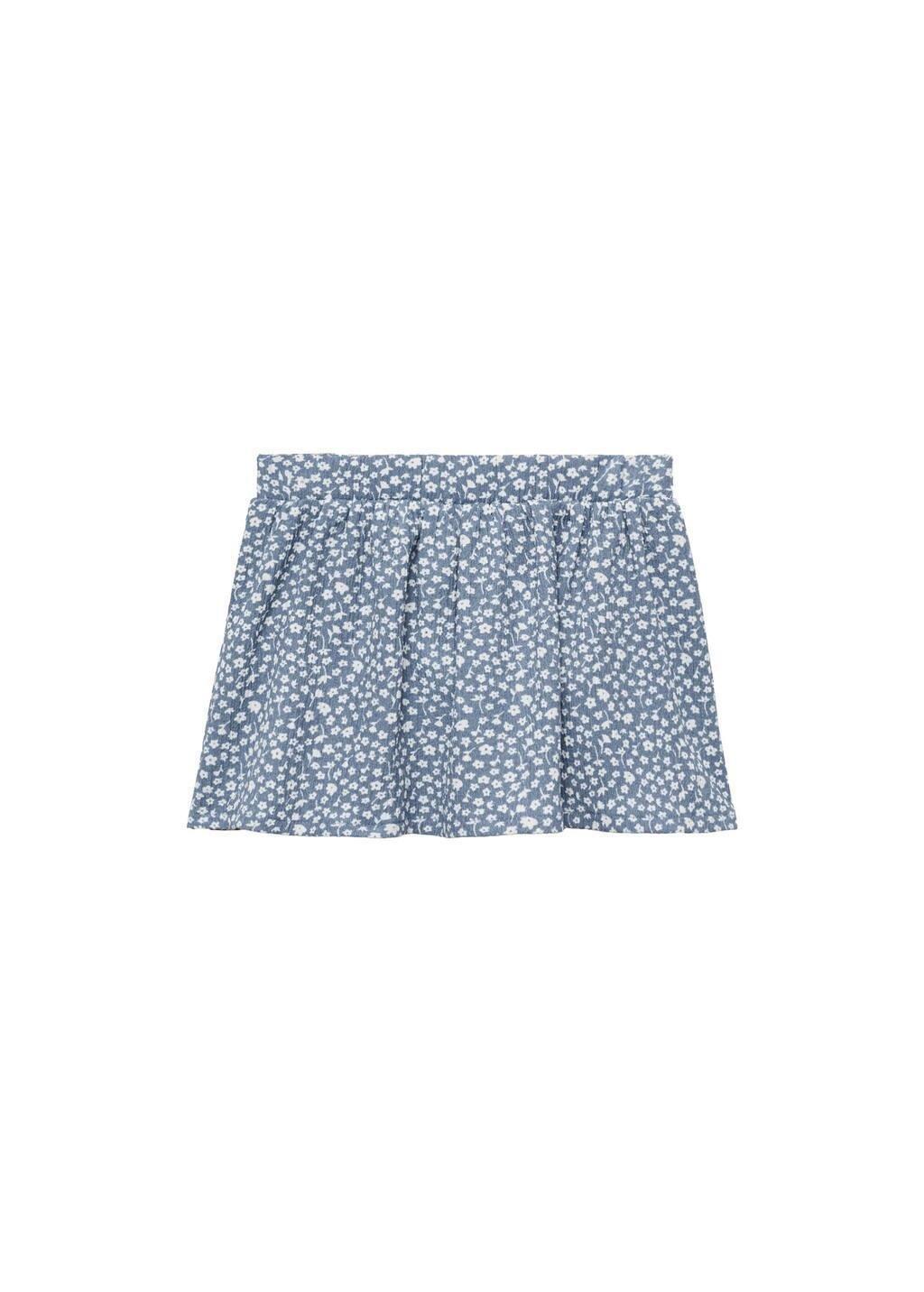 Blue Short Pleated Skirt, Baby Girl, , large image number 4