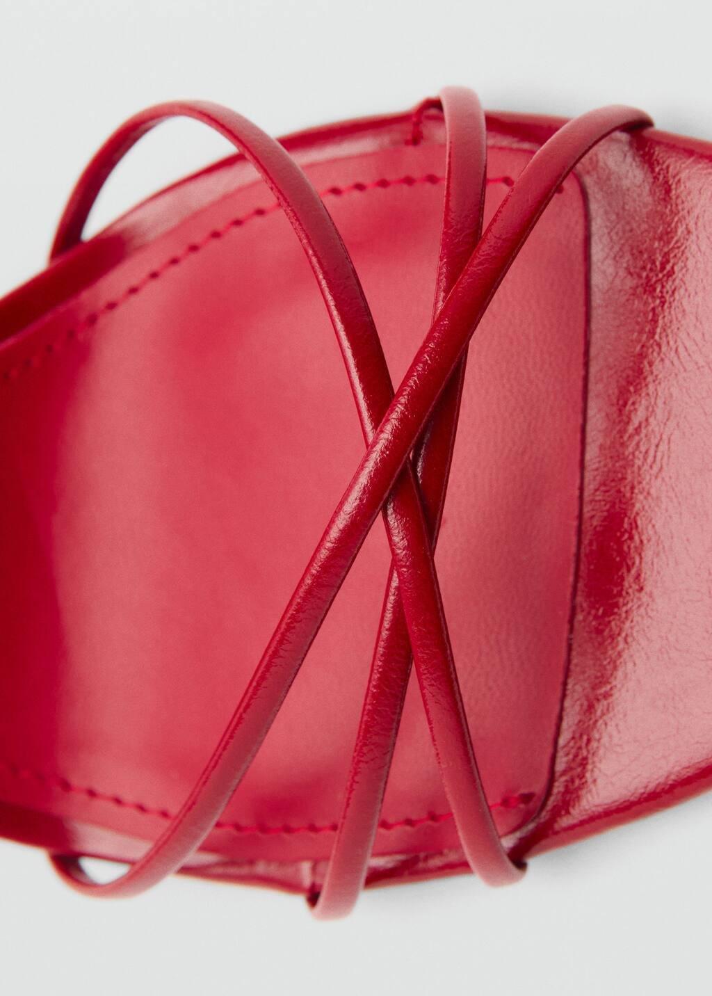 RED Strappy heeled sandals, , large image number 4