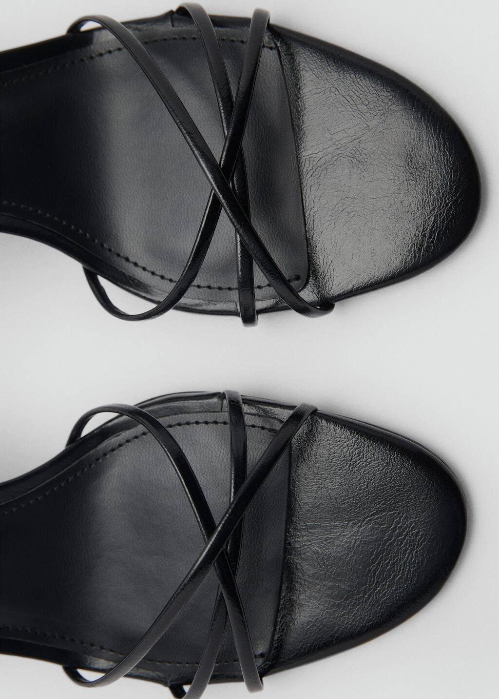 Black Strappy Heeled Sandals, , large image number 2