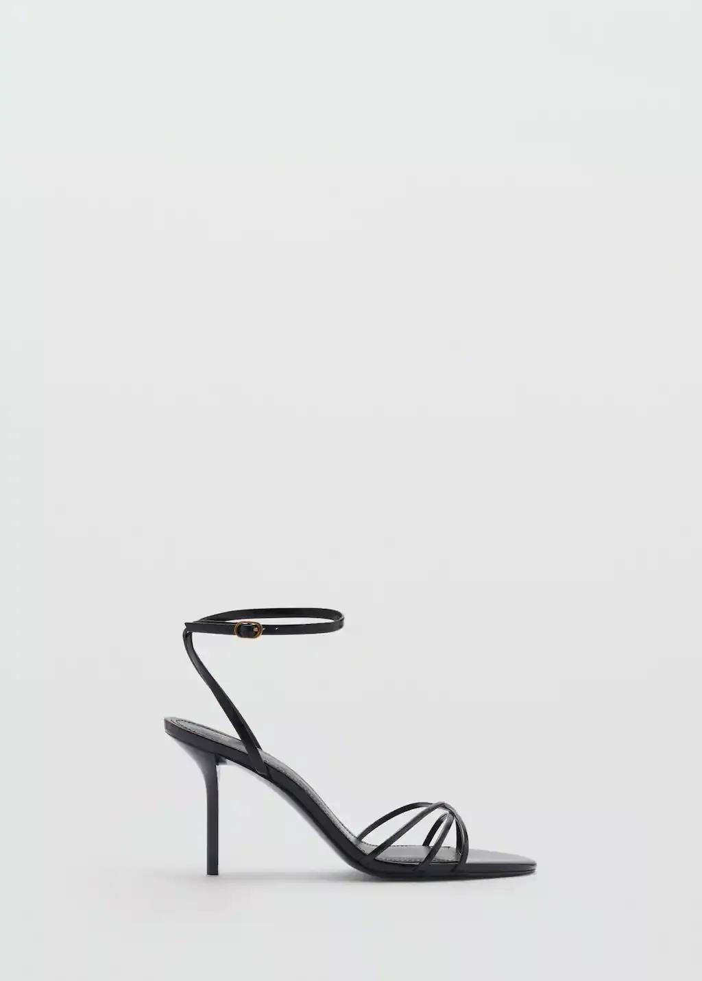 Black Strappy Heeled Sandals, , large image number 3