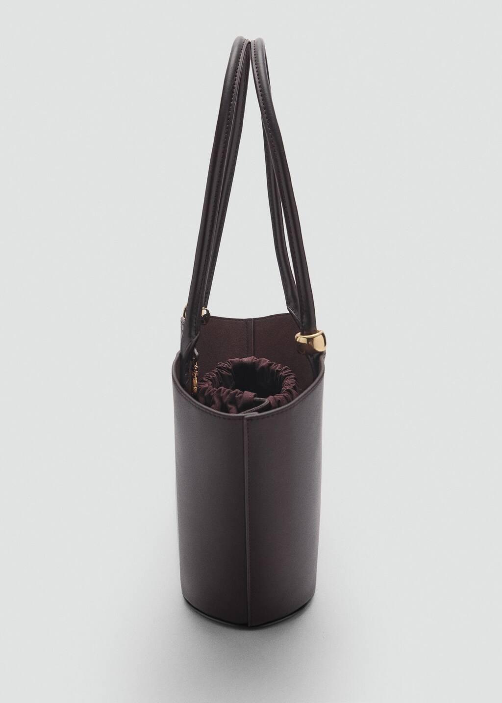 Brown Plain Handmade Shopper Bag, Dark Brown, large image number 1