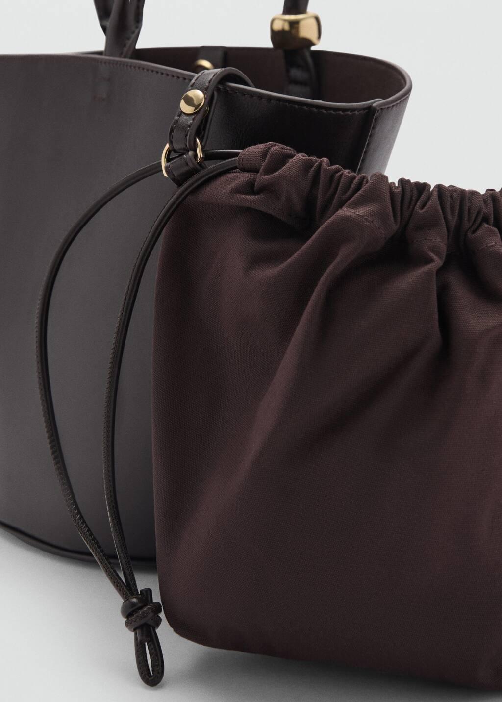 Brown Plain Handmade Shopper Bag, Dark Brown, large image number 2