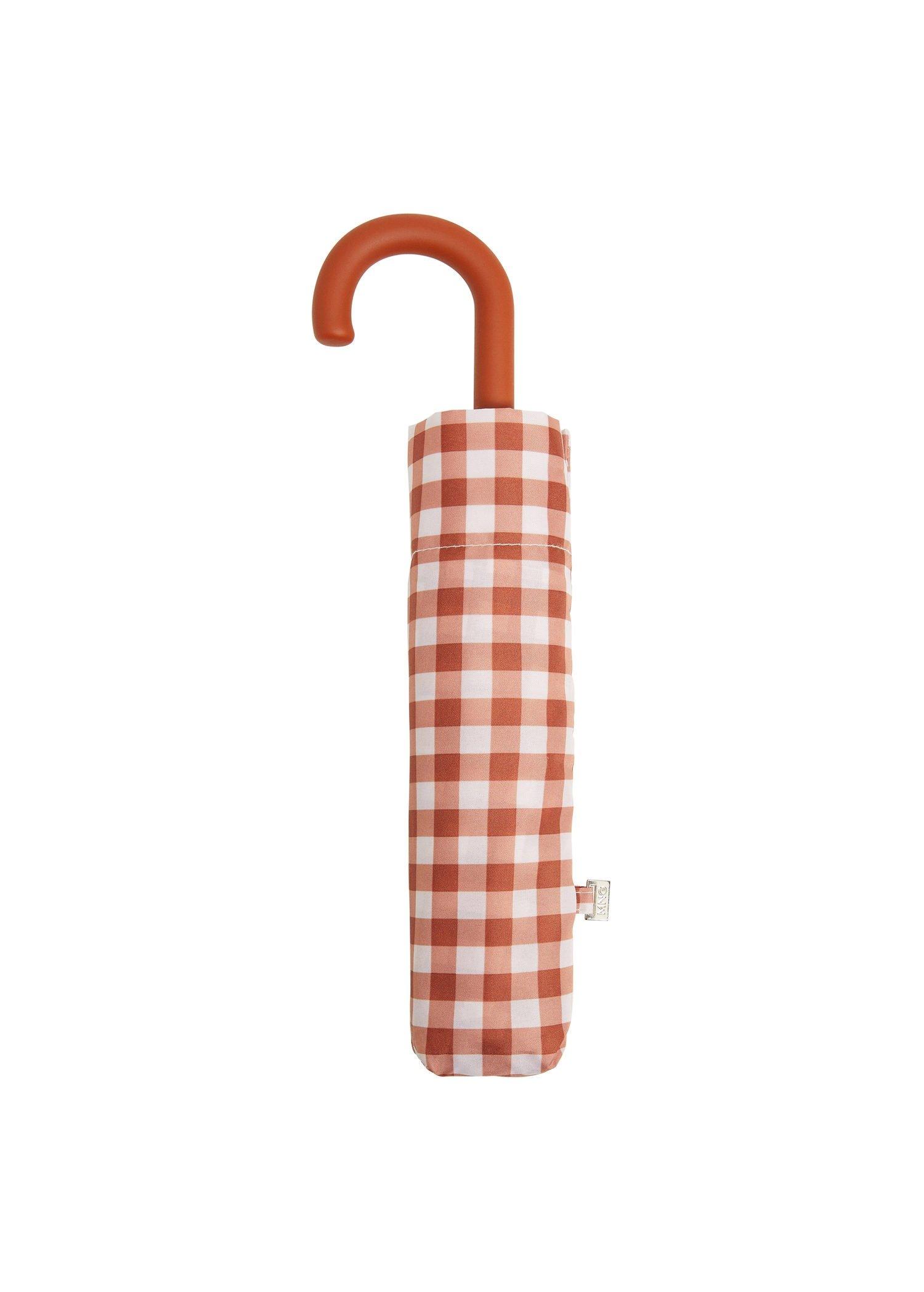 Medium Orange Print Folding Umbrella, Women, , large image number 1