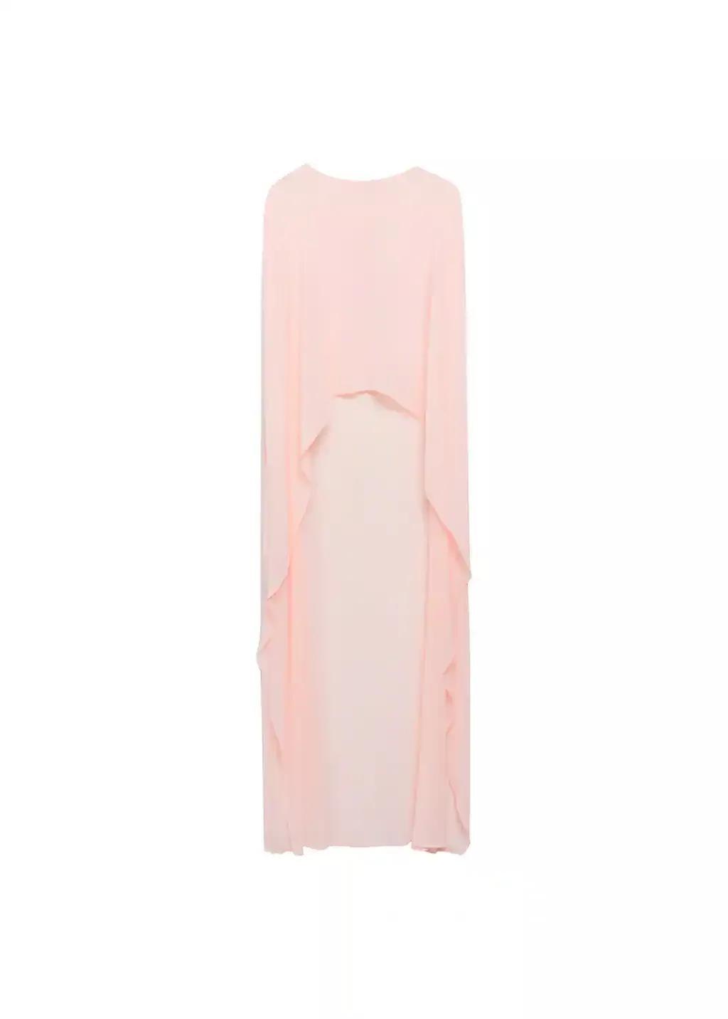 Pastel Pink Long Cape, , large image number 3