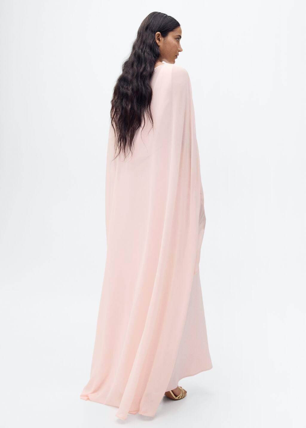 Pastel Pink Long Cape, , large image number 5