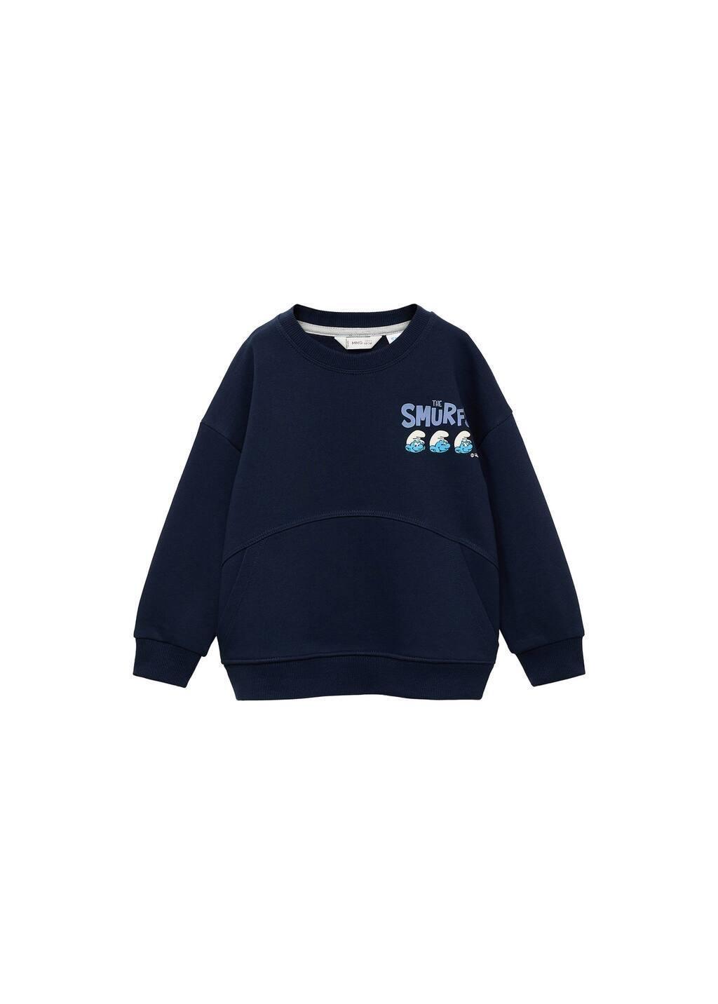 Navy Smurfs Sweatshirt, Baby Boy, , large image number 3