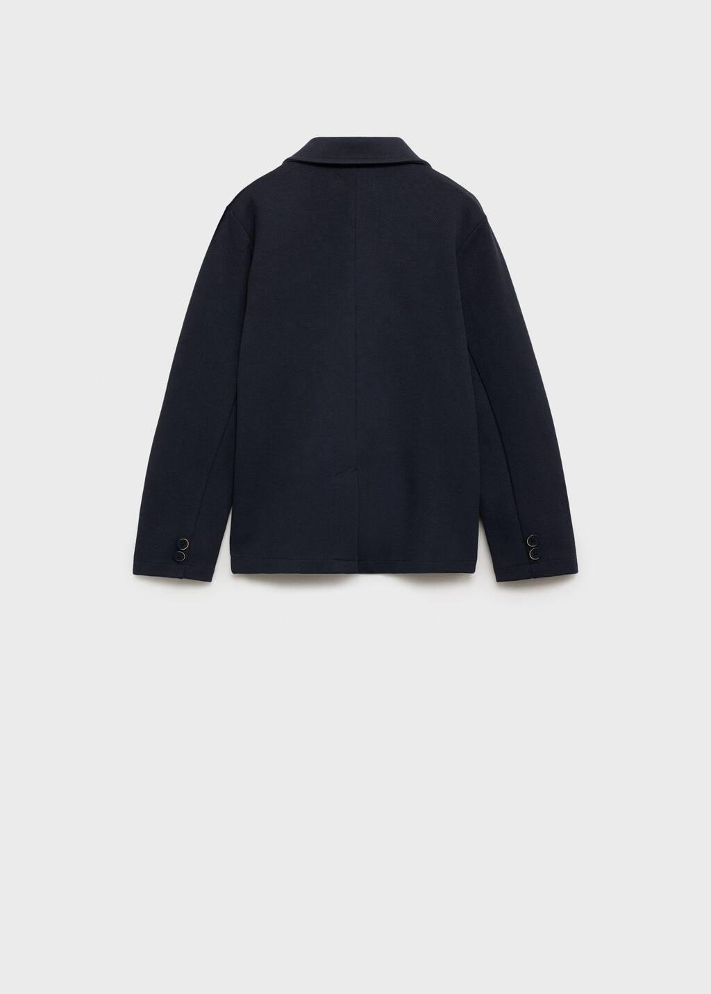Navy Knitted Jacket With Pockets, Kids Boy, , large image number 1
