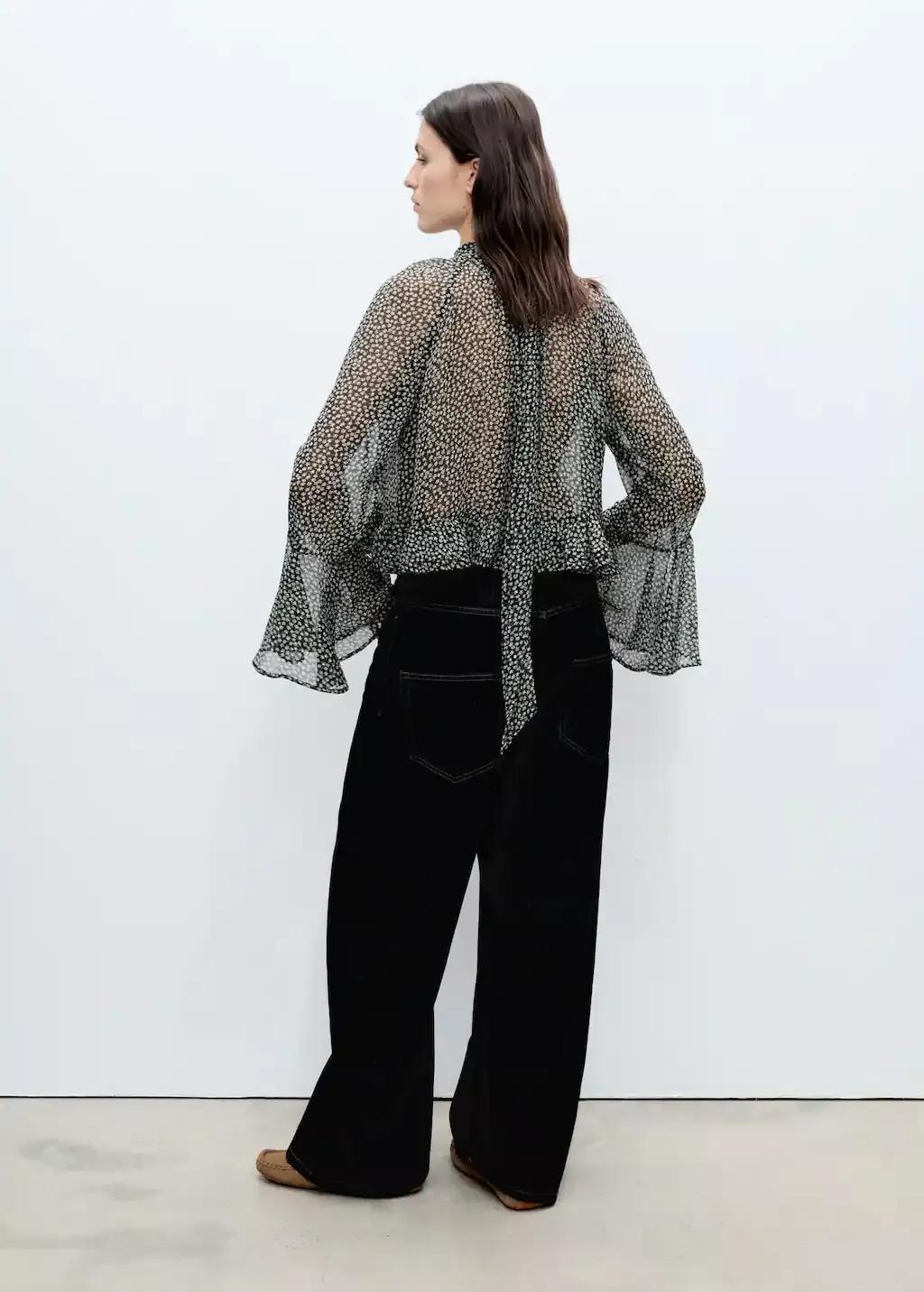 Floral-print Frills Ruffle Blouse, , large image number 5