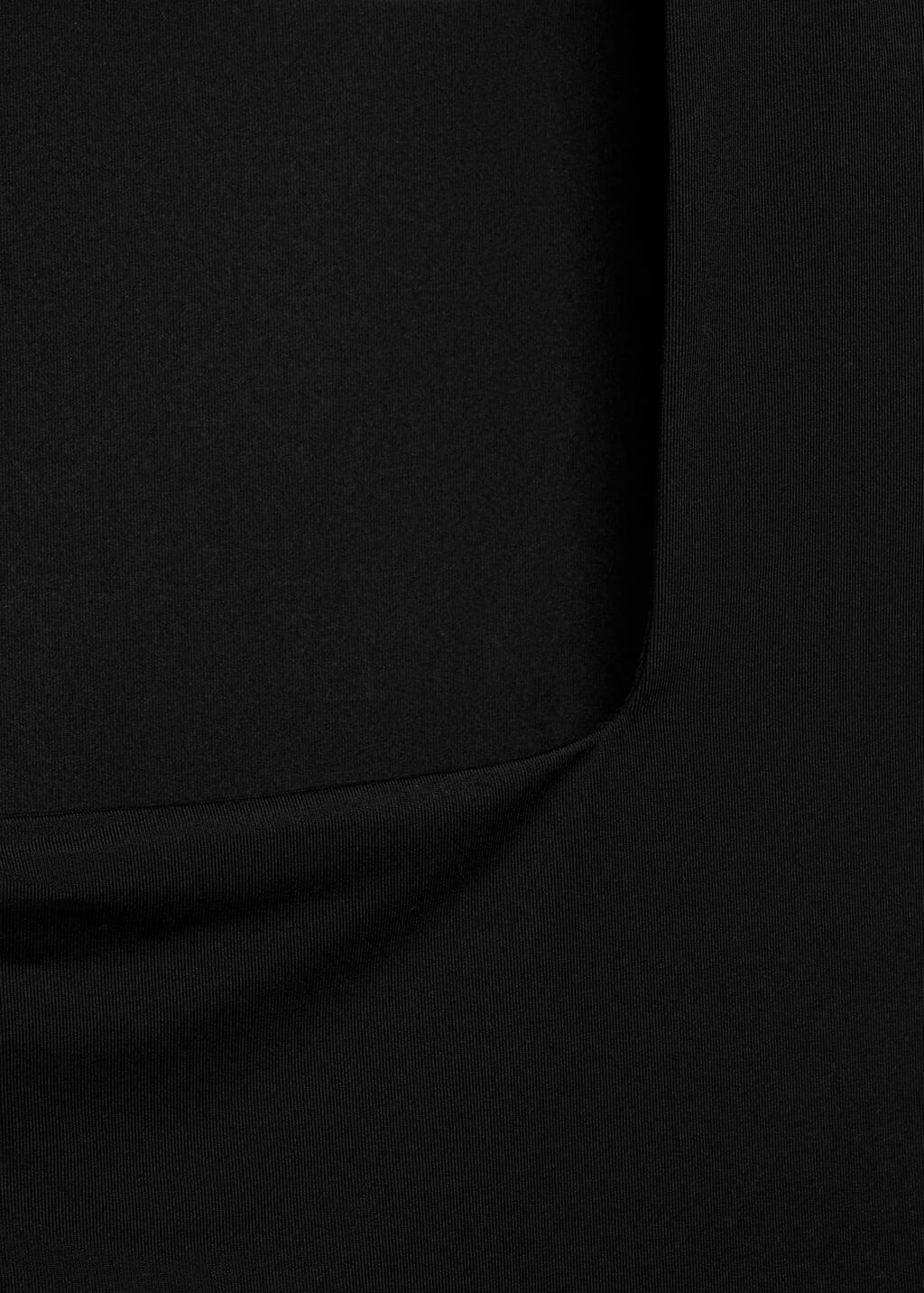 Black Plain Crop Top, , large image number 2