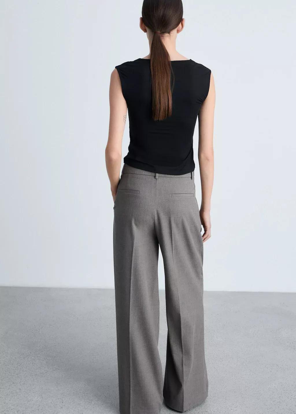 Black Plain Crop Top, , large image number 4