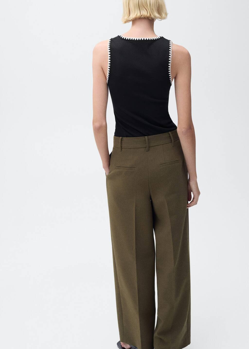 Black Plain Tank Top, , large image number 5