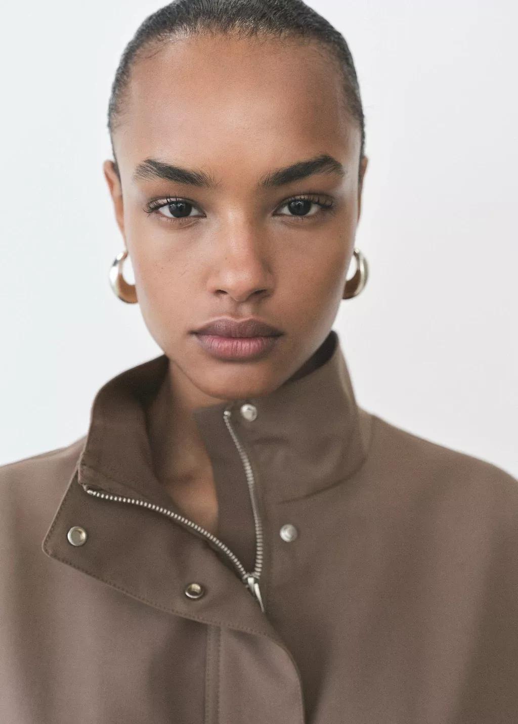 Brown Oversized Gilet With Pockets, , large image number 1