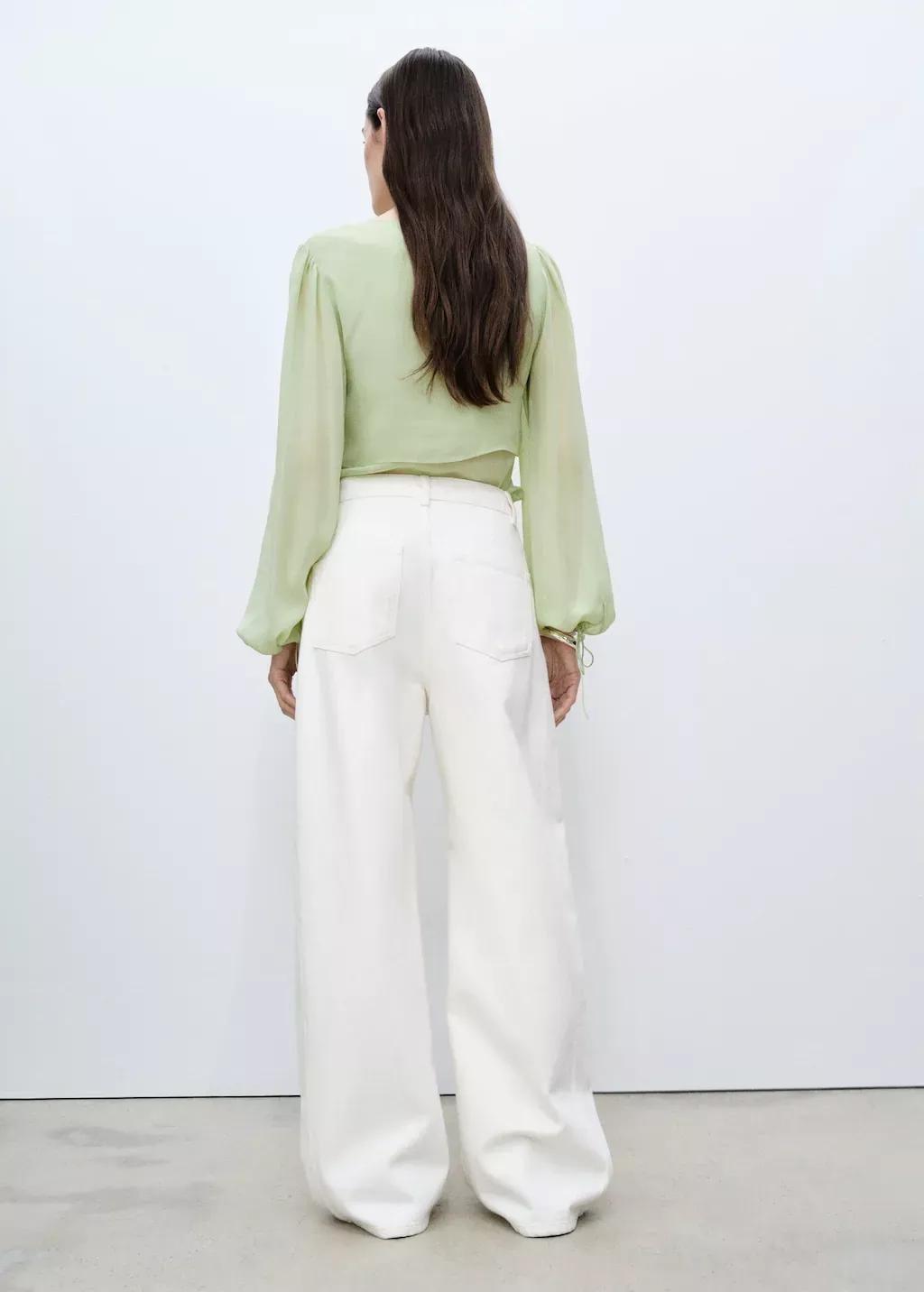 White High-Rise Balloon Jeans, , large image number 7