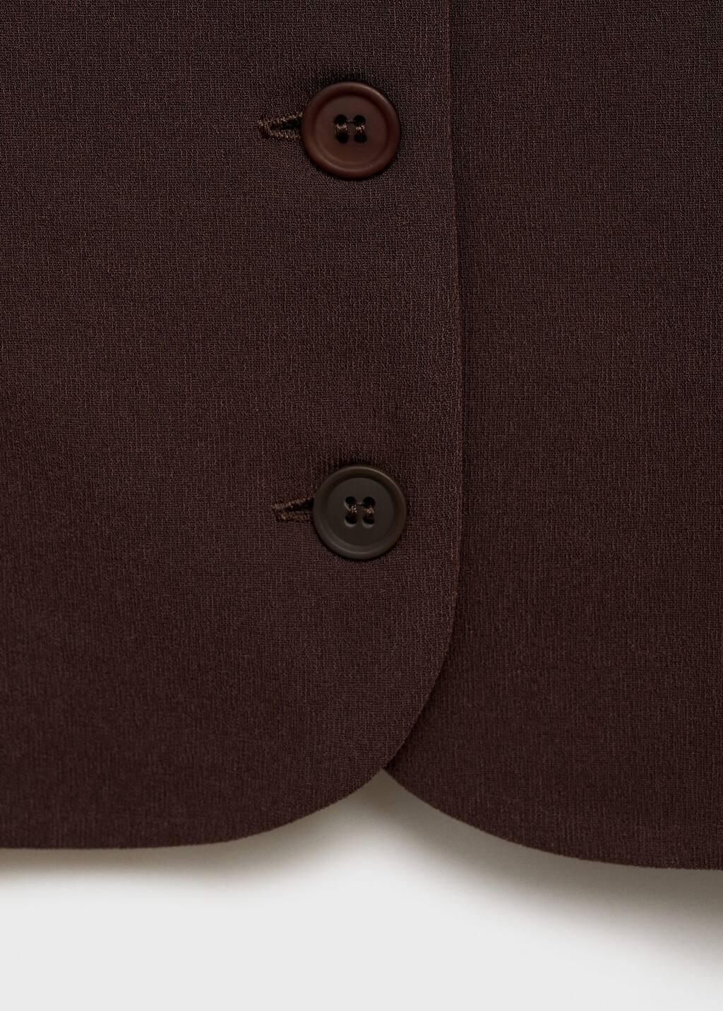 Brown Slim Fit Suit Vest, , large image number 6