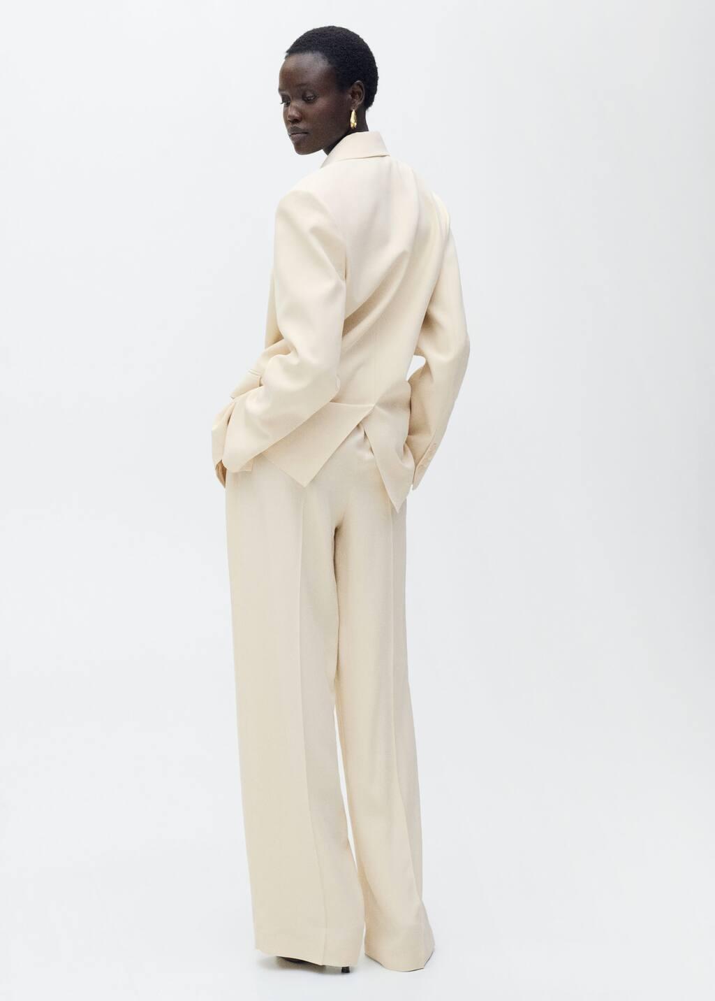 Yellow Double-Breasted Suit Jacket, , large image number 6