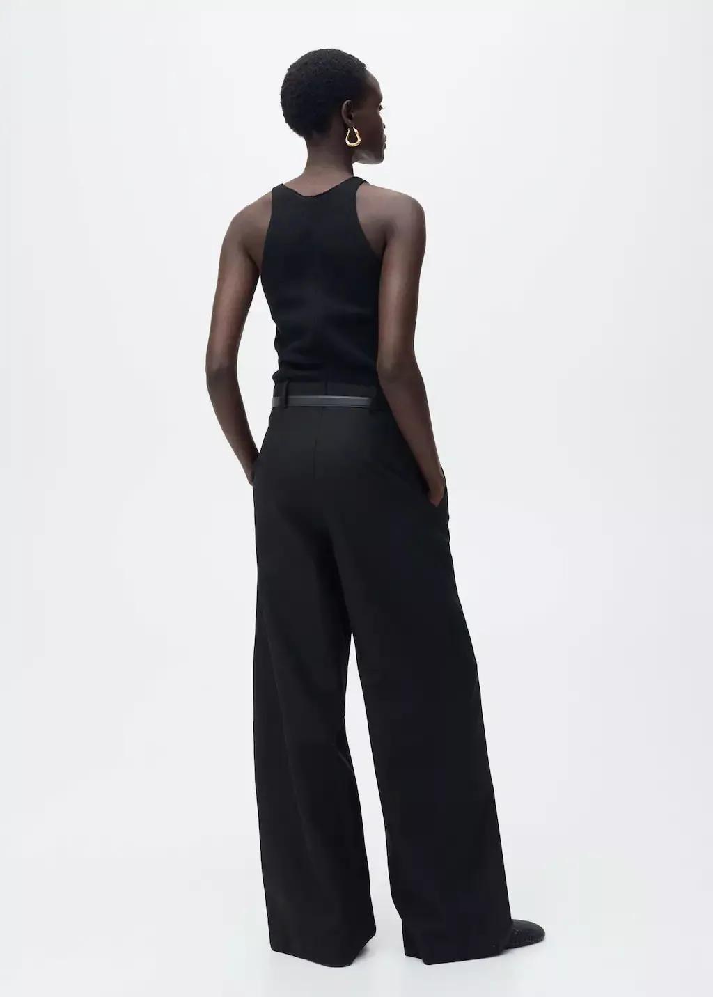 Combined-fabric Animal Print Jumpsuit, , large image number 5
