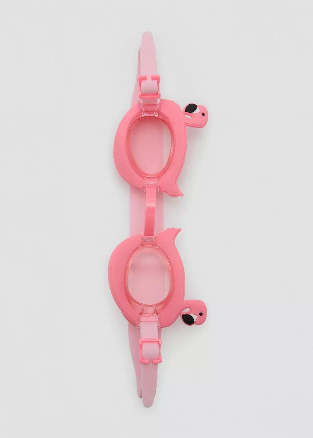 Red Flamingo Swimming Goggles, Baby Girl, Bright Red, large image number 1