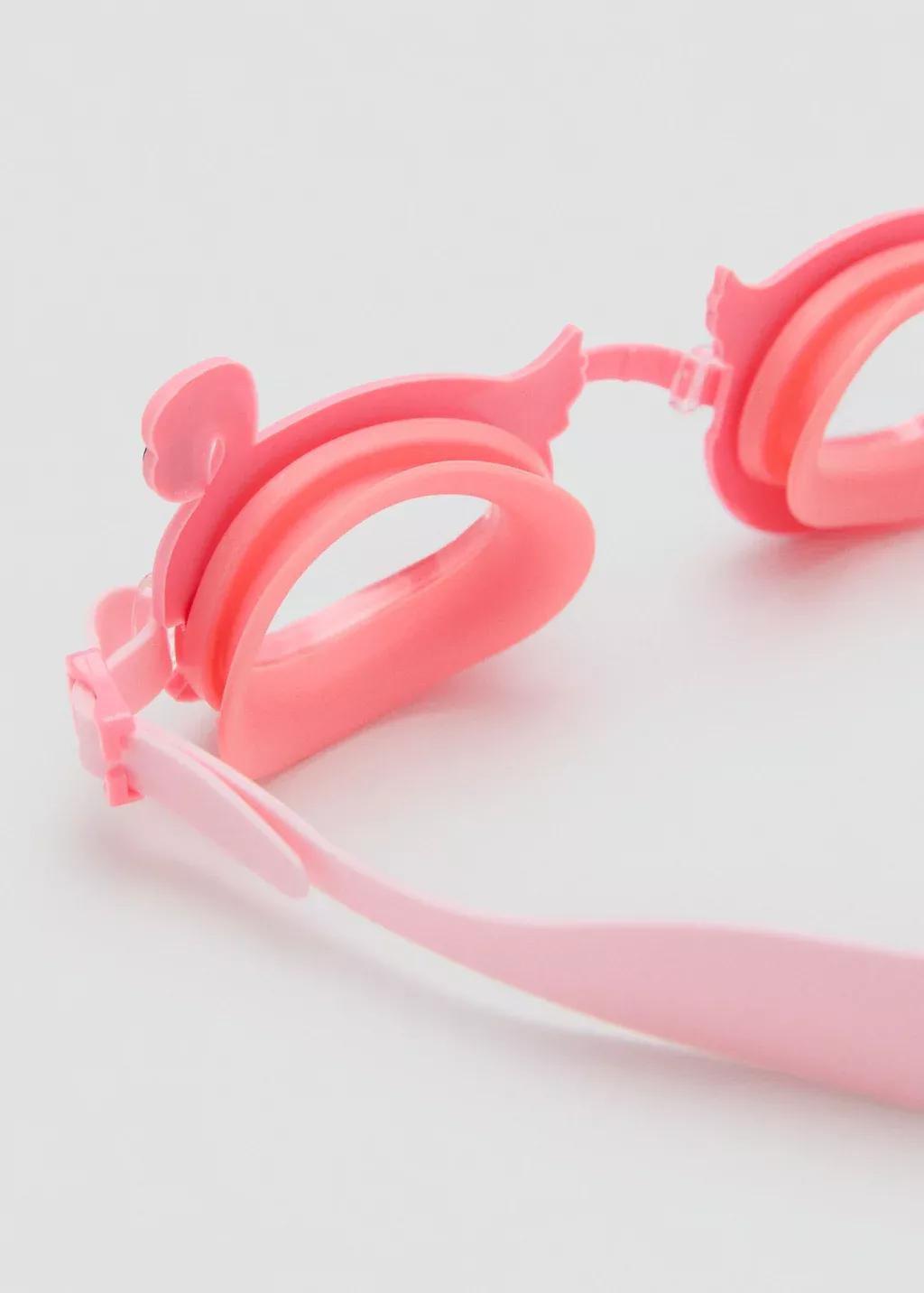 Red Flamingo Swimming Goggles, Baby Girl, Bright Red, large image number 2