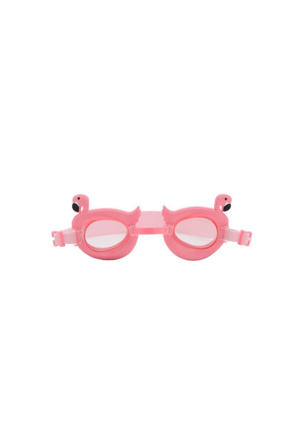 Red Flamingo Swimming Goggles, Baby Girl, Bright Red, large image number 3