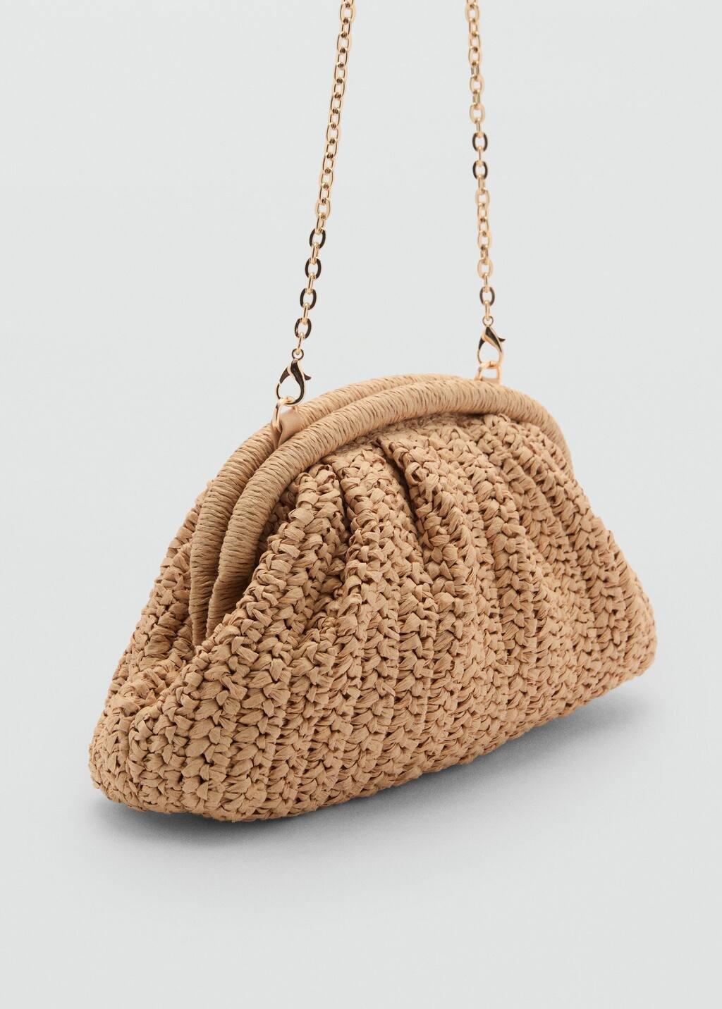 Beige Natural Fiber Clutch Bag, 0201_08, large image number 0