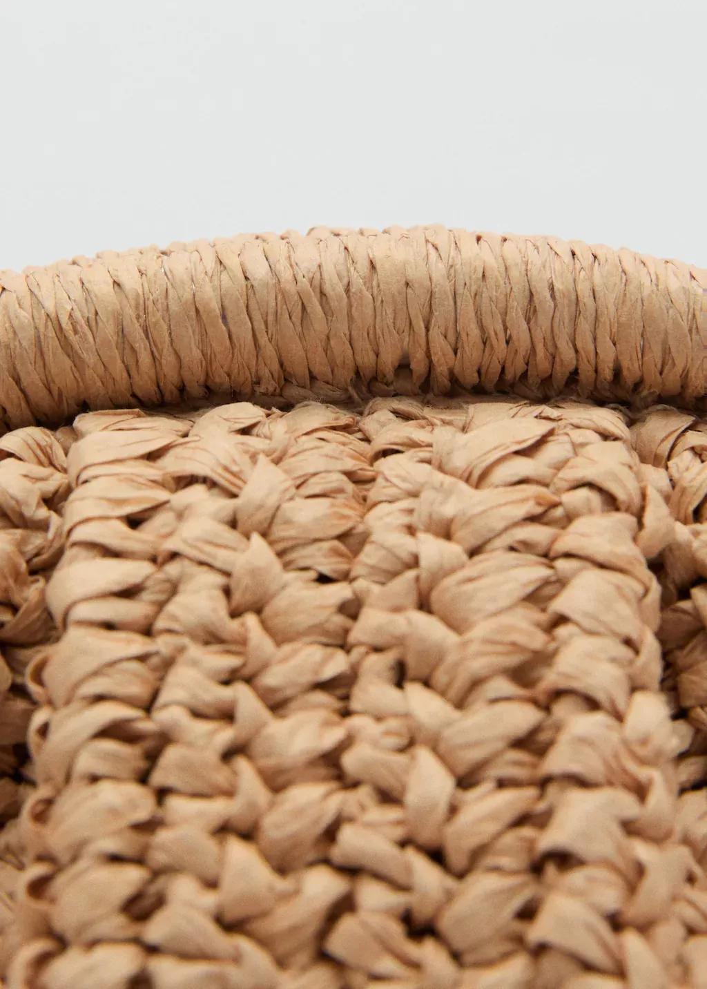 Beige Natural Fiber Clutch Bag, 0201_08, large image number 2