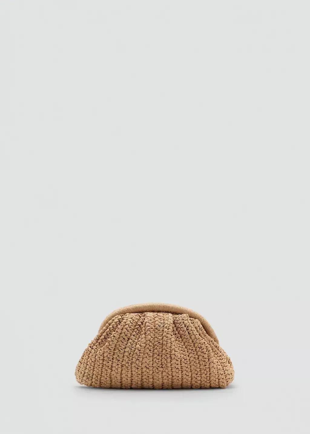 Beige Natural Fiber Clutch Bag, 0201_08, large image number 3