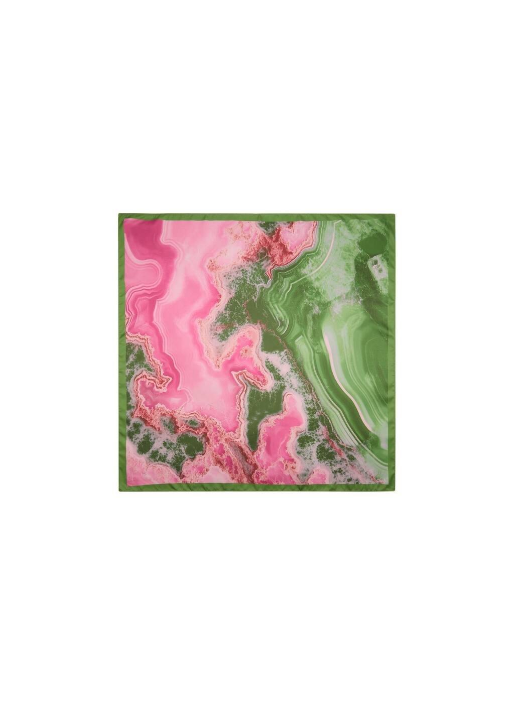 Abstract-print Satin Scarf, 0201_85, large image number 2