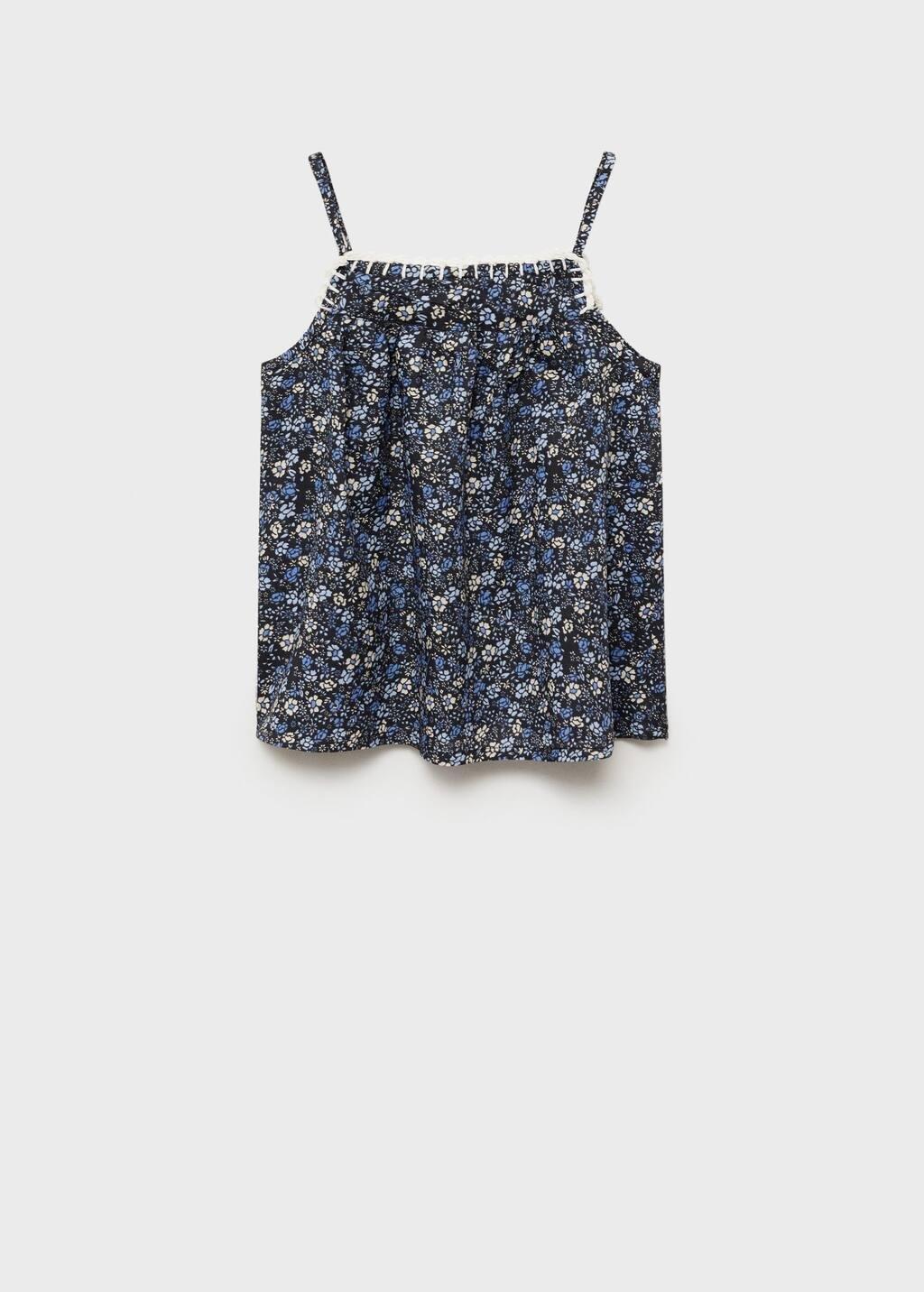 MEDIUM BLUE Floral embroidered blouse, Kids Girl, , large image number 2