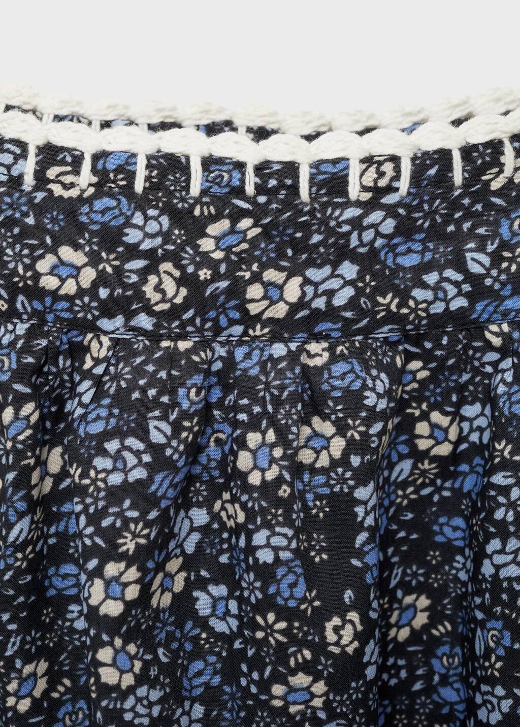 MEDIUM BLUE Floral embroidered blouse, Kids Girl, , large image number 4