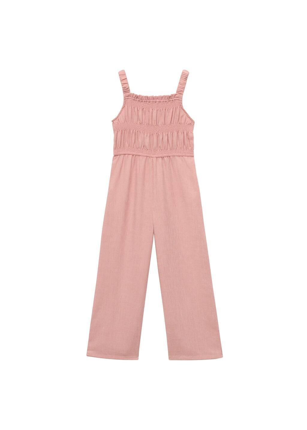 Pink Ruched Jumpsuit Midi, Kids Girls, , medium