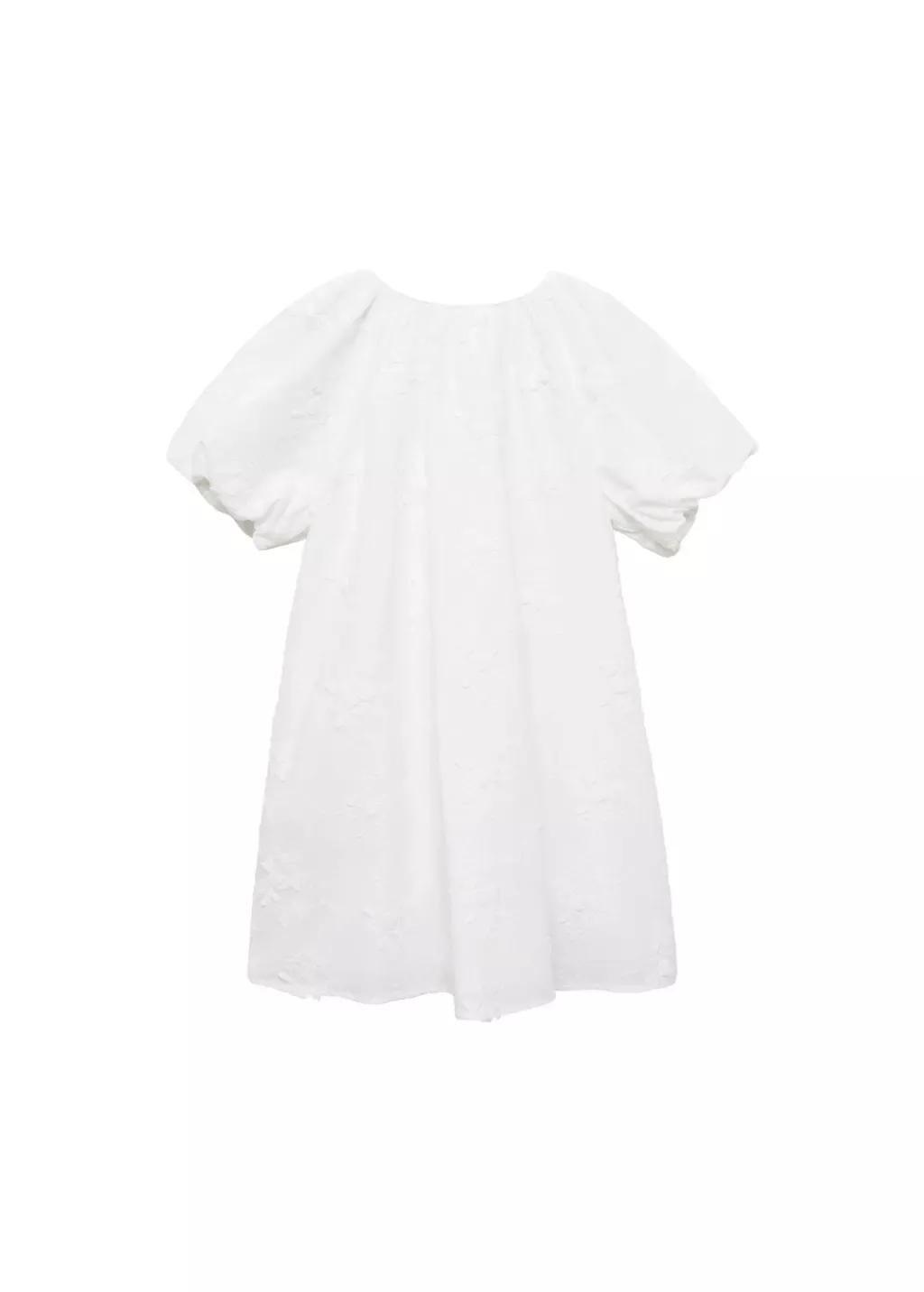 WHITE Embroidered detail dress, Kids Girl, , large image number 3