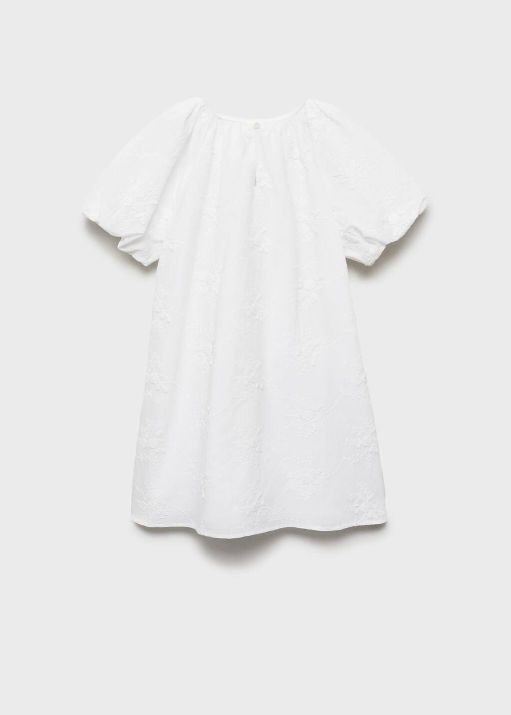 WHITE Embroidered detail dress, Kids Girl, , large image number 4