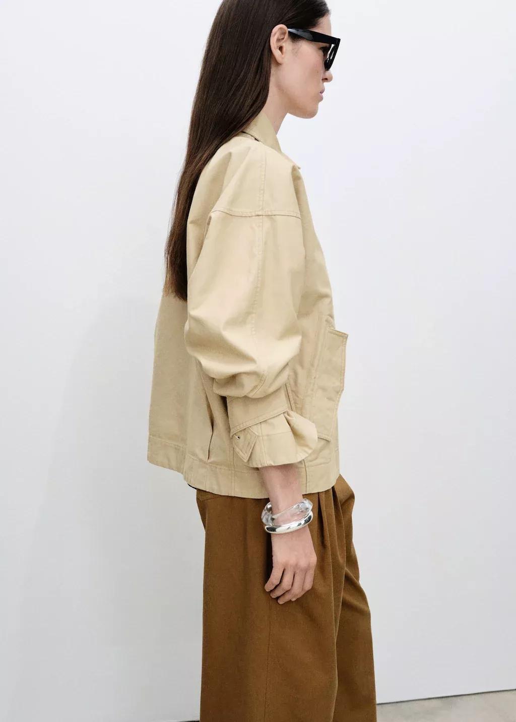 Grey Lt Pastel Oversized Cotton Parka, , large image number 2