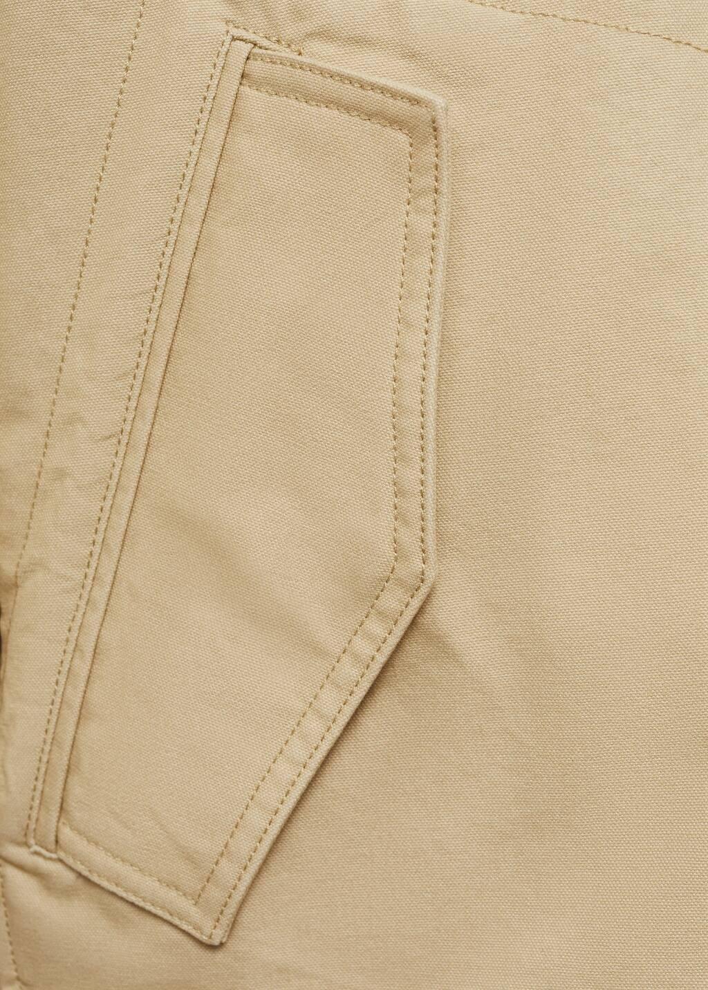 Grey Lt Pastel Oversized Cotton Parka, , large image number 4