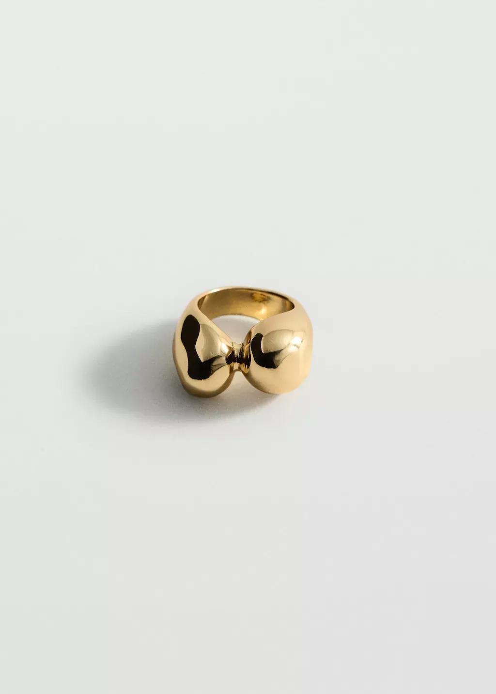 Gold Volume Textured Ring, , large image number 2