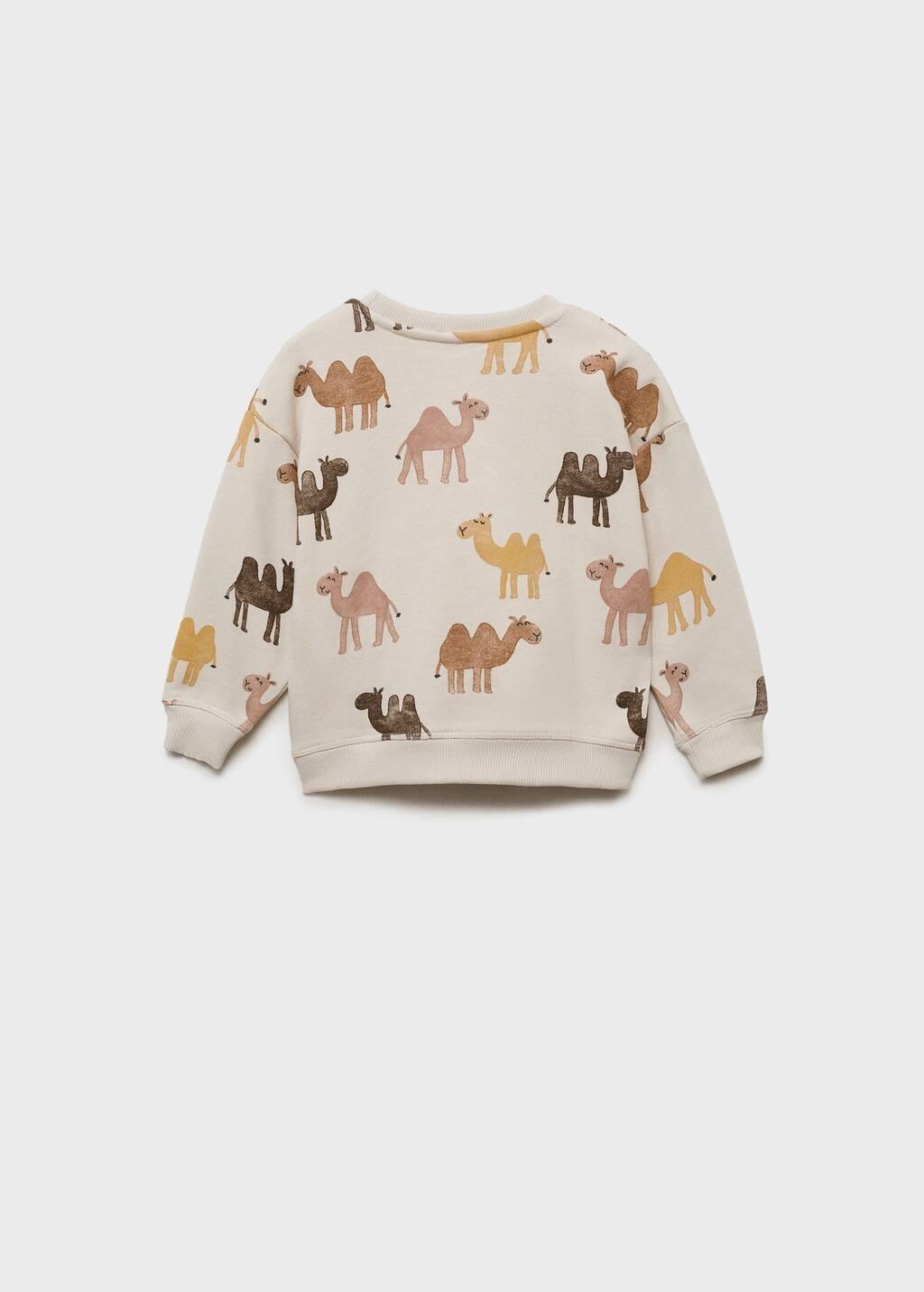 Brown Lt Pastel Printed Cotton Sweatshirt, Baby Boy, , large image number 2