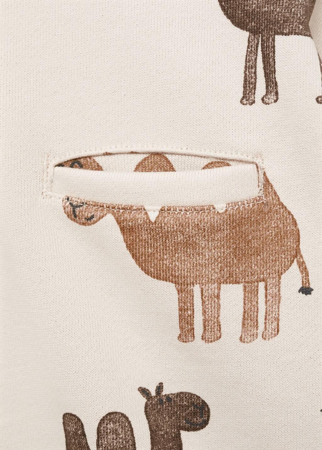 Brown Lt Pastel Printed Cotton Sweatshirt, Baby Boy, , large image number 5