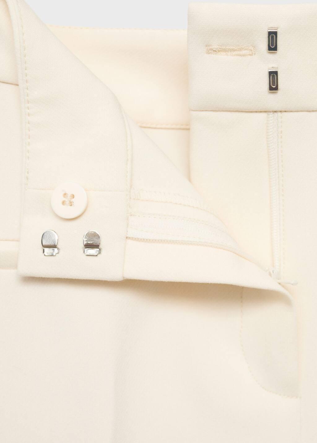 Beige Wideleg Mid-Rise Trousers With Pockets, , large image number 4