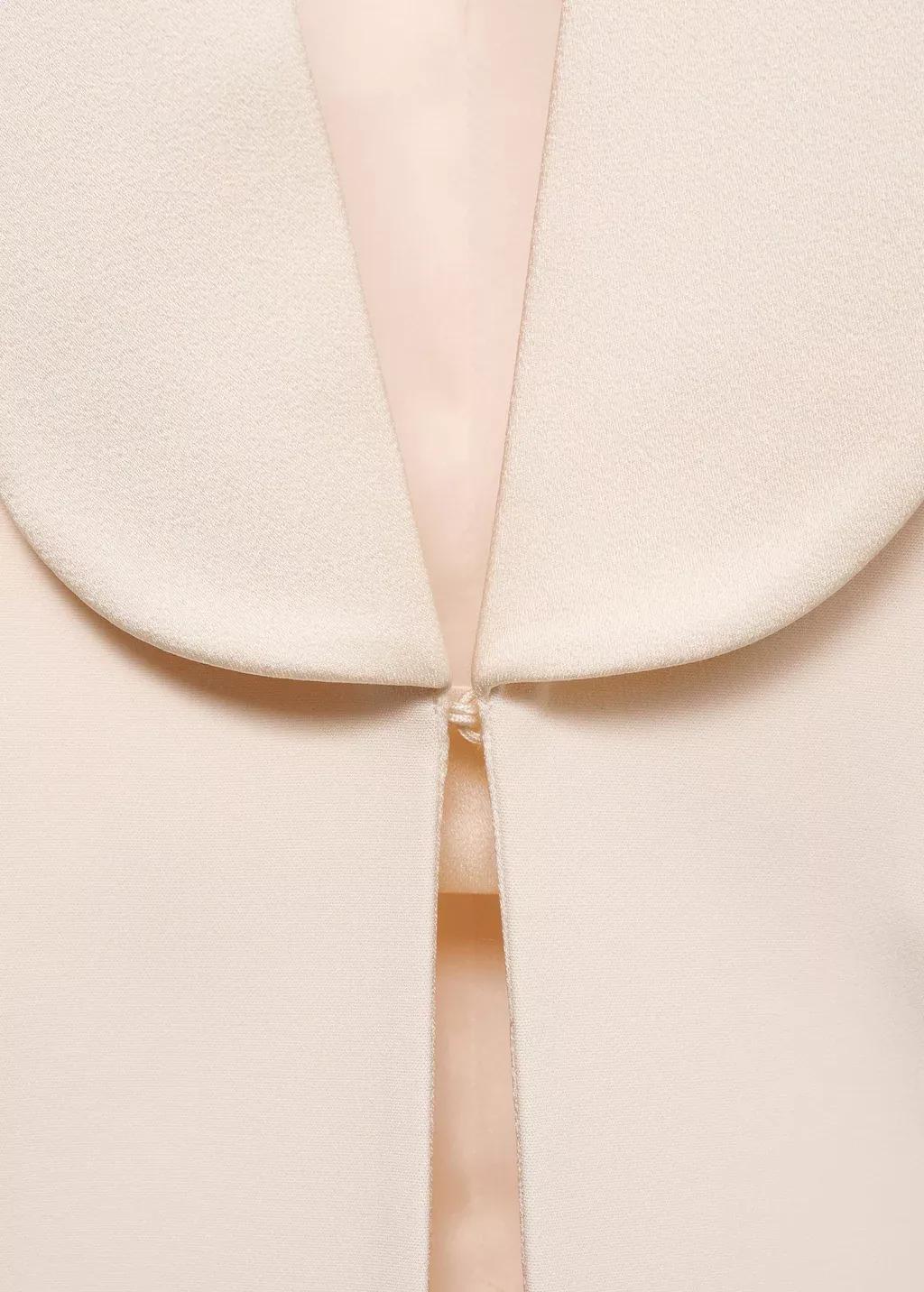 White Suit Jacket With Satin Lapels, , large image number 2