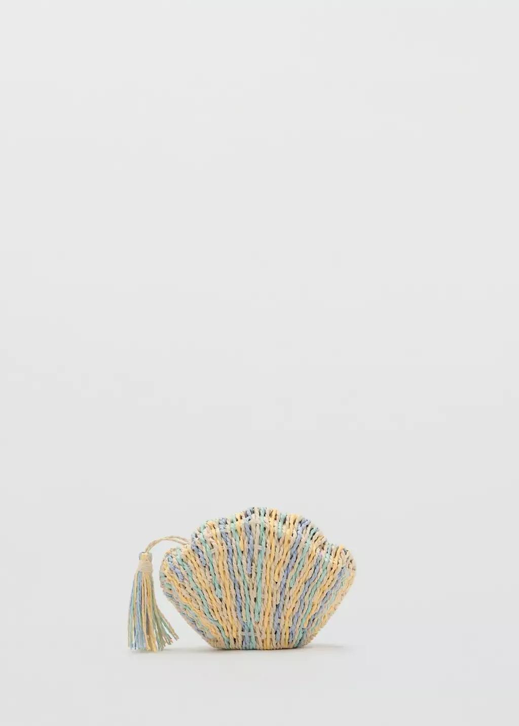 Brown Lt Pastel Shell Basket Bag, Baby Girl, Light Pastel Brown, large image number 3
