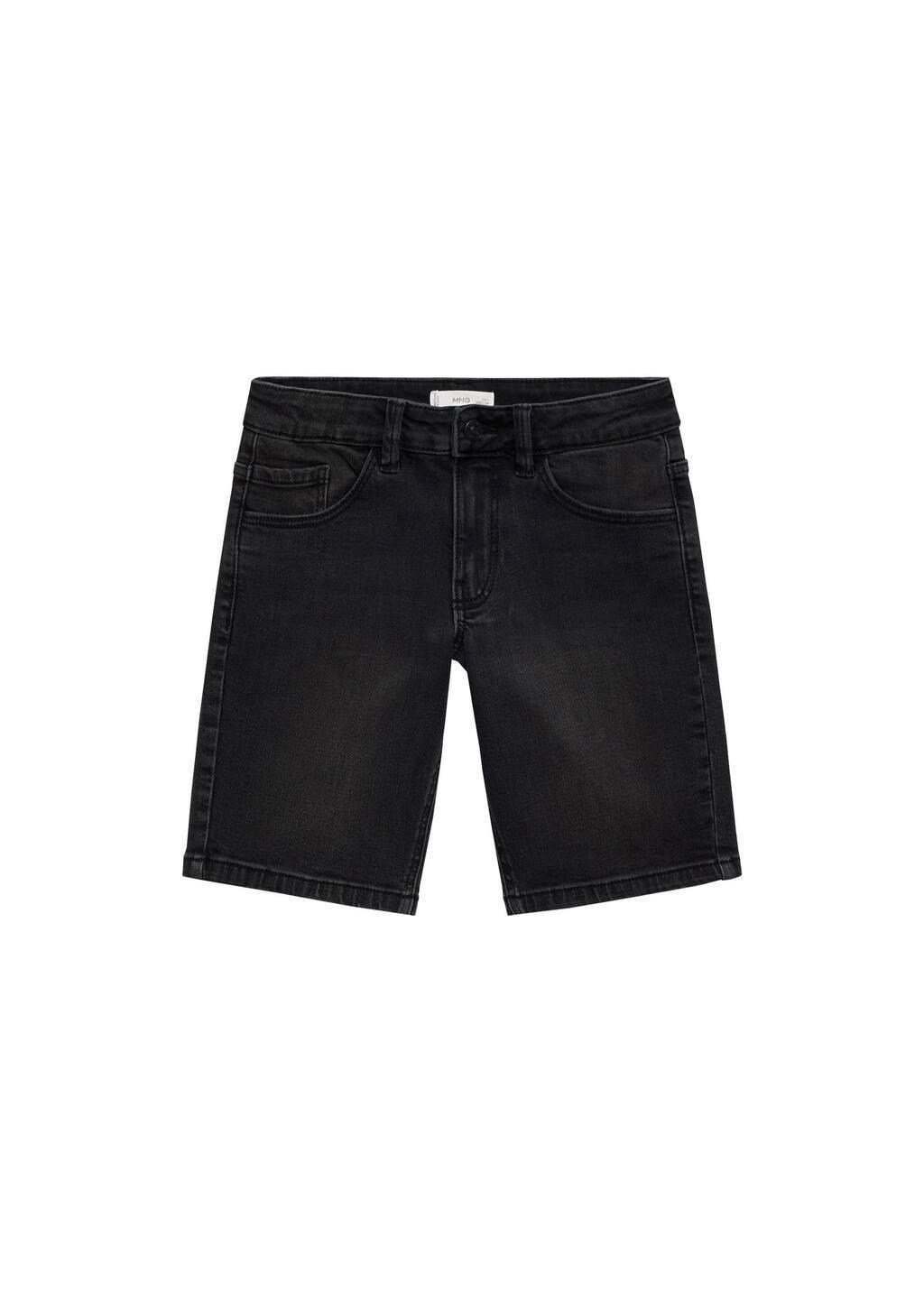 Grey Denim Bermuda Shorts, Kids Boy, , large image number 0