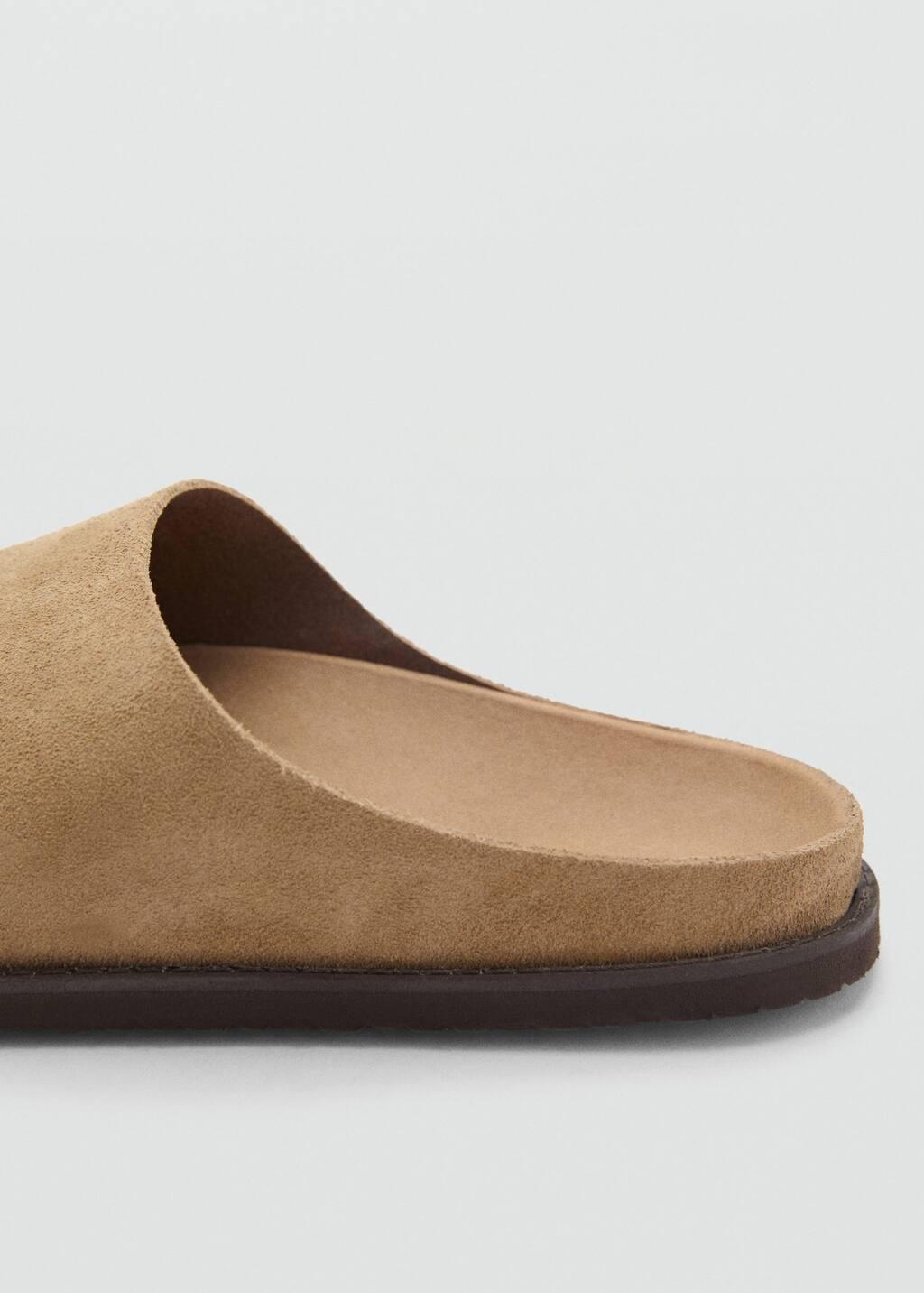 LIGHT BEIGE Suede leather clogs, , large image number 2