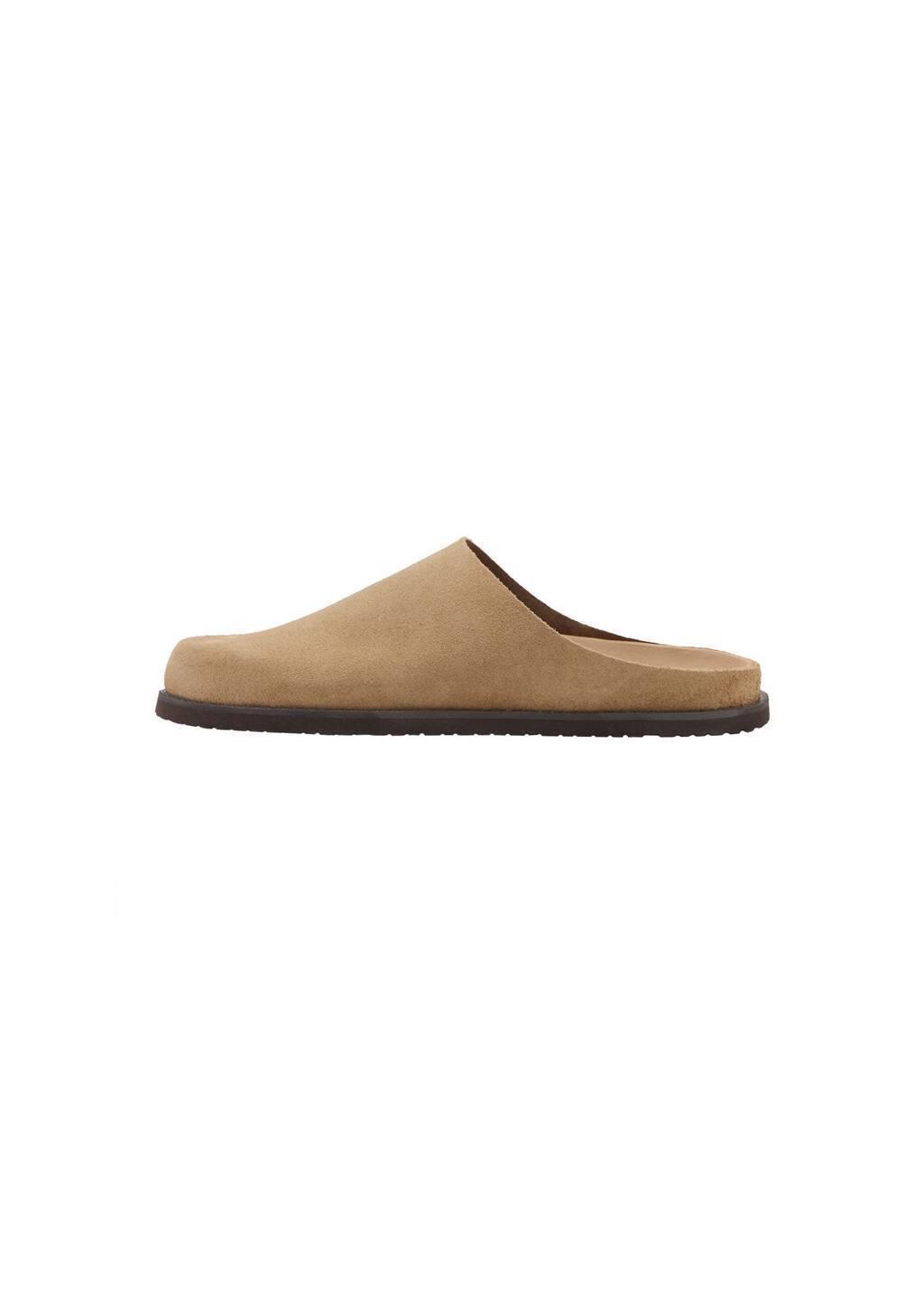 LIGHT BEIGE Suede leather clogs, , large image number 3