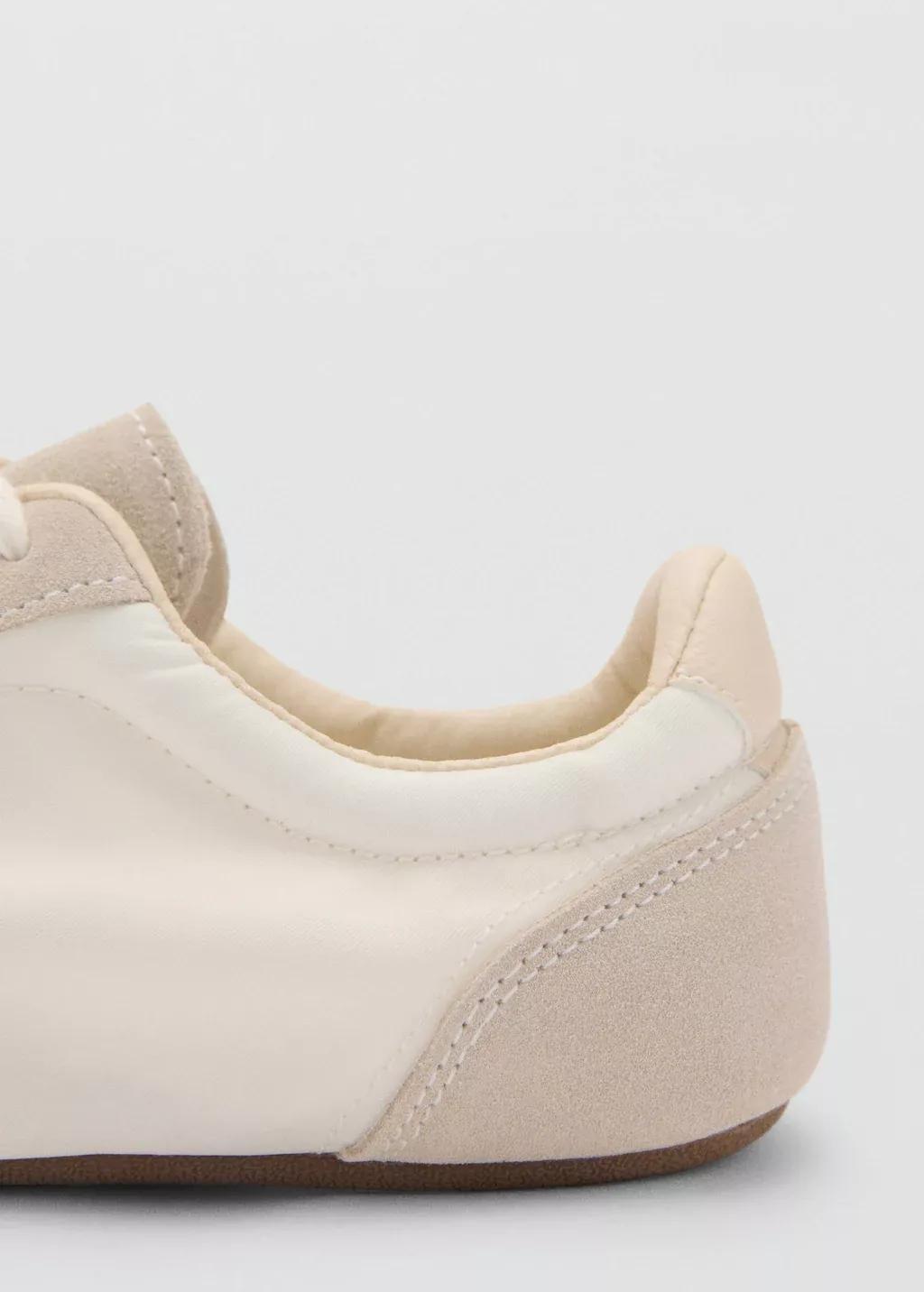 WHITE Lace-up suede sneakers, , large image number 1