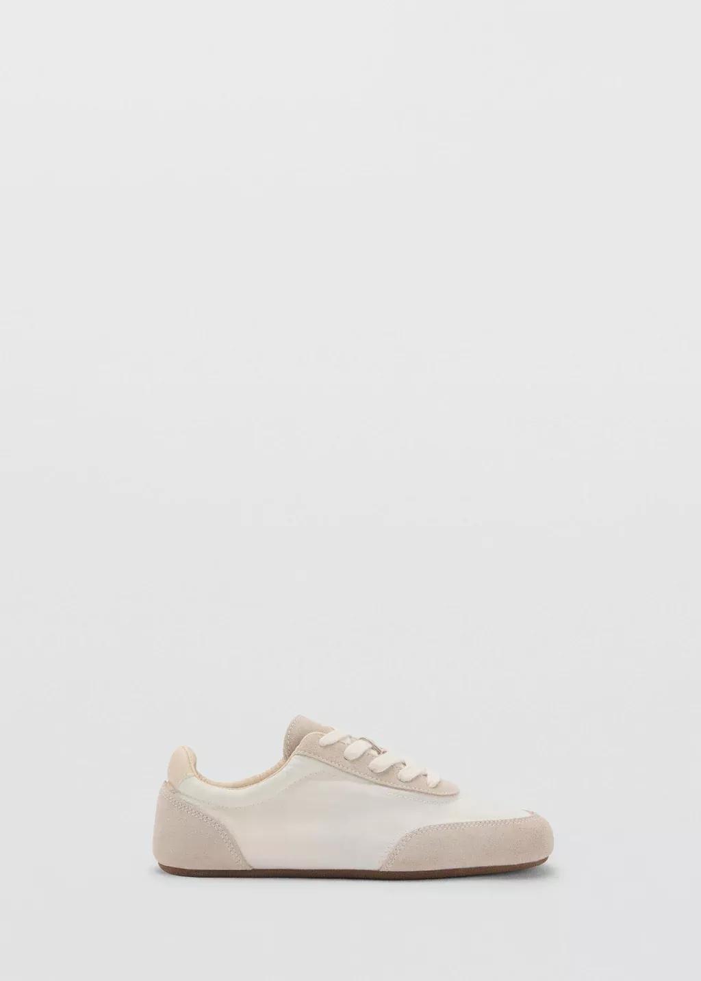 WHITE Lace-up suede sneakers, , large image number 3