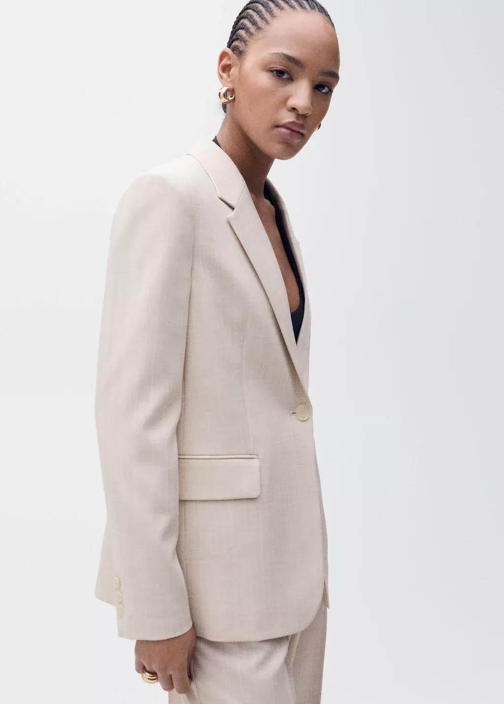 Pink Lt Pastel Structured Suit Jacket, , large image number 0